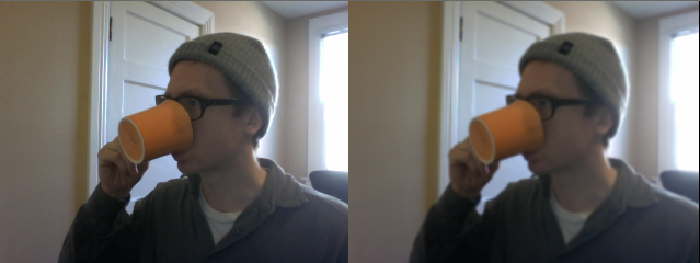 Blurring an image original on Left Blurring