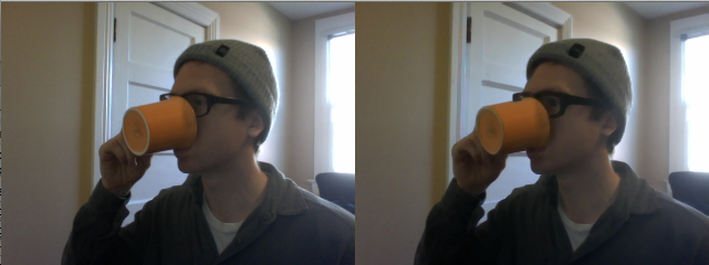 Eroding an image, original on Left Eroding